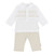 Blues Baby White & Beige  2 Piece Set