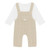 Amore Beige Knitted Dungaree Set