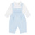 Amore Blue Smocked Dungaree Set