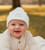 White "Hello World" Knitted Hat (0-3m)