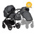 Noordi Fjordi Leather 3 in1 Terra Travel System, Shadow Grey