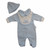 Tiny Chick Blue Babygrow Set - 3-5lbs