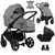 Noordi Fjordi Leather 3 in1 Terra Travel System, Sleet