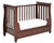 Eva Sleigh Drop Side Cot Bed With Drawer - Brown  + Free Mattress
