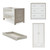 O Baby Nika 3 Piece Room Set - Grey Wash & White