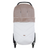 Uzturre White Leatherette Pushchair Footmuff with Beige Fur Lining: Elegant and cozy accessory, universally fitting most brands.