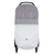 Uzturre White Leatherette Pushchair Footmuff with Grey Fur Lining: Elegant and cozy accessory, universally fitting most brands.