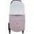 Dusky Pink Leatherette Uzturre Stroller Footmuff with White Floral Lining: Stylish and cozy accessory, universally fitting most strollers. Oeko-Tex certified for safety. Spanish craftsmanship for ultimate comfort and charm