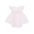 deolinda pink short sleeve dress with white rosebuds & smocked details with matching bloomers