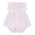 Blues baby pale pink summer dress with smocking and flower detail and matching bloomers