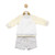 Mintini White Lemon & Grey Shorts & Sweatshirt Set