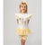 Caramelo girls lemon & white unicorn shorts set