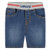 baby boys levis denim shorts with grey ribbed stretch waistband