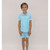 Bruno Boys Plain Polo Short Set Turquoise