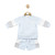 Mintini Blue, Grey & White Shorts & Sweatshirt Set For Baby Boys