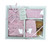 Baby Pink 'Little Princess' 5PC Gift Box Set included with the following; Baby Grow, Hat, Mittens, Bib and Teddy.