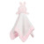 emile et rose pale pink velour comforter with Rose bunny's head and a silky border
