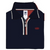 Monte Blaze Navy Zip Polo Shirt