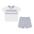 Pastels & Co Buster Grey & white Shorts & t-shirt Set
