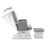 Deluxe Reclining Glider Chair and Stool - Grey