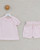 Leoking 2 Piece Knitted Shorts Set - Pink