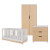 Tutti Bambini Hygge Furniture Set - Light Oak/White Sand