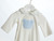 Carriages The Label White & Blue Teddy Velour Babygrow