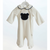 Carriages The Label White & Navy Teddy Velour Babygrow
