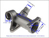 AUDI A4 VW PASSAT 1.8T UPGRADED ALUMINIUM ALLOY COOLANT FLANGE 058121132 058121133B 058121132A 058121132132C