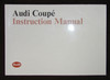 HANDBOOK AUDI COUPE KV GT QUATTRO B2 TYPE 81 85 GT 1983 1984 1985 1986 1987