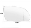 VW VOLKSWAGEN POLO 9N 9N1 PRE-FACELIFT SKODA OCTAVIA MK2 EXTERIOR DOOR MIRROR GLASS RHS RIGHT DRIVER  BACKING PLATE HEATED CLEAR GLASS 6Q0857522B 1Z2857522 2002 2003 2004 2005