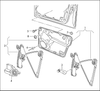VW VOLKSWAGEN GOLF MK4 GTI BORA HATCHBACK 1J FRONT WINDOW REGULATOR 1J4837462D 1J4837462E 1J4837462F 1J4837462G 1J4837462H 1J4837462J 1C2959802A 1C0959802B 1J2959802C RH RIGHT DRIVER SIDE USED OE GENUINE 2004 2005 2006 2007