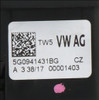 5G0941431BG WZU SATIN BLACK BRIGHT ALUMINIUM VW VOLKSWAGEN GOLF MK7 POLO TIGUAN MQB HEADLIGHT LIGHT LIGHTING SWITCH REAR FOGLIGHT USED OE OEM GENUINE