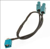 RCN210 RCD330 RCD330G FAKRA ANTENNA PLUG ADAPTER DOUBLE DUAL FEMALE TWIN SINGLE MALE BLUE BEIGE WHITE VOLKSWAGEN VW RADIO RCD510 AERIAL DIVERSITY FM