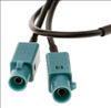 RCN210 RCD330 RCD330G FAKRA ANTENNA PLUG ADAPTER DOUBLE DUAL FEMALE TWIN SINGLE MALE BLUE BEIGE WHITE VOLKSWAGEN VW RADIO RCD510 AERIAL DIVERSITY FM