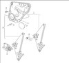 VW VOLKSWAGEN GOLF MK4 5-DOOR GTI HATCHBACK 1J REAR WINDOW REGULATOR 1J4839461C 1J4839461F 1J4839461H 1C0959811A LH LEFT PASSENGER SIDE USED OE GENUINE 1998 1999 2001 2002 2003 2004 2005 2006 2007