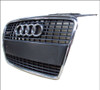 AUDI A3 8P FACELIFT FRONT RADIATOR GRILLE GREY CHROME SINGLE FRAME OEM 8P4853651 8P4853651A 1QP RINGS LOGO LICENSE PLATE NUMBER HOLDER PLINTH 2005 2006 2007 2008 USED OE OEM ORIGINAL GENUINE