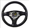AUDI TT 8N MK1 COUPE LEATHER 3-SPOKE SPORTS STEERING WHEEL LEATHER SATIN BLACK AIRBAG HARNESS USED GENUINE OE OEM MANUAL 8N0419091B 8N0419091A 8N0880201  PR-2ZN 2ZN 05A