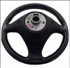 AUDI TT 8N MK1 COUPE LEATHER 3-SPOKE SPORTS STEERING WHEEL LEATHER SATIN BLACK AIRBAG HARNESS USED GENUINE OE OEM MANUAL 8N0419091B 8N0419091A 8N0880201  PR-2ZN 2ZN 05A