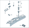 VW VOLKSWAGEN 1C2959515 BEETLE CABRIOLET DRIVER DOOR SWITCH FUEL TAILGATE LID TRIM SURROUND BEZEL ESCUTCHEON OE OEM GENUINE USED