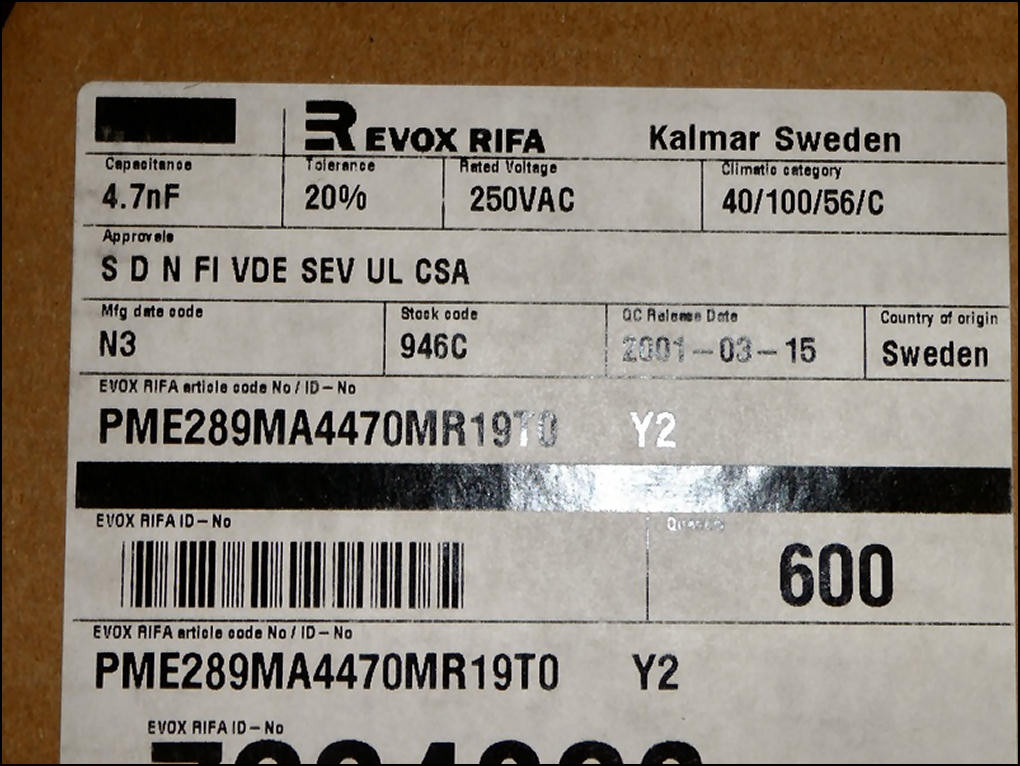 5PCS EVOX RIFA PME289MA 250VAC CAPACITOR 4.7nF