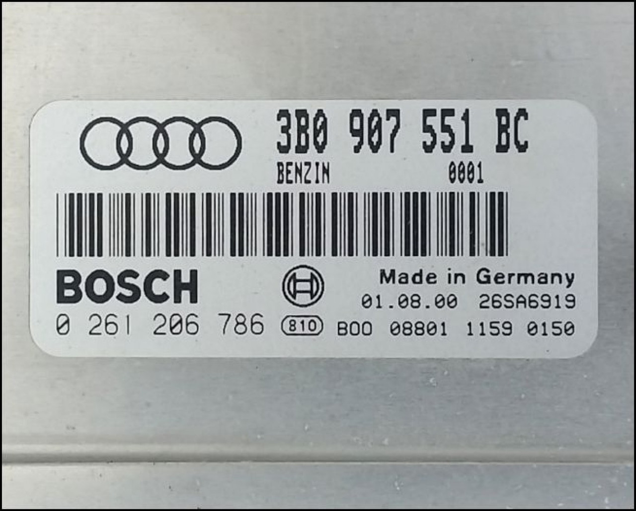 Audi A4 A6 Engine Ecu V6 2 8l 3b0907551bc Apr Aqd Motronic Me7 1 1999