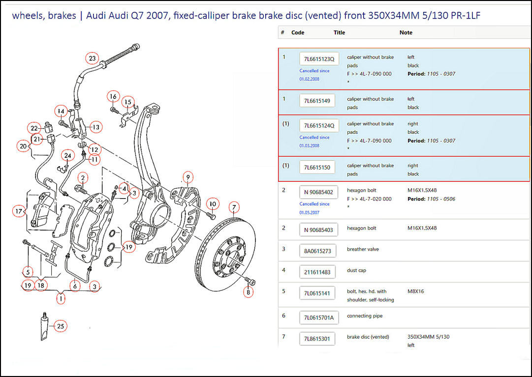 AUDI VW VOLKSWAGEN BBK BREMBO 350MM PAIR 6POT 18Z BRAKE CALIPERS AUDI