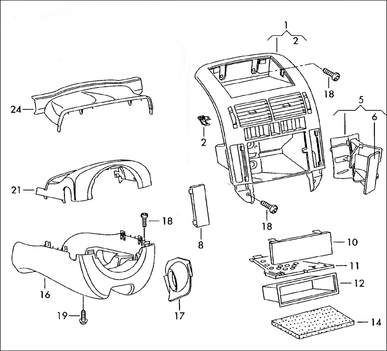 VW VOLKSWAGEN POLO 9N 9N1 9N3 2003 - 2008 GENUINE USED FRONT CUPHOLDER  6Q0858601F 6Q0858601H - VAG Parts NZ