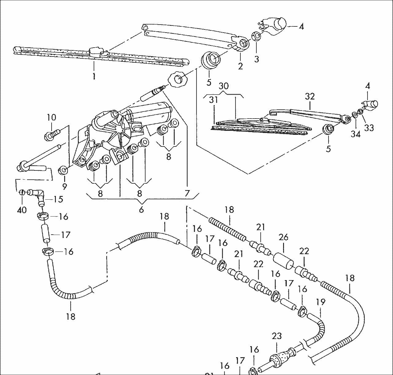Complete Rear Wiper Arm & Blade Kit For VW Caddy (2004+ ) – Easy Install, 2-Year Warranty