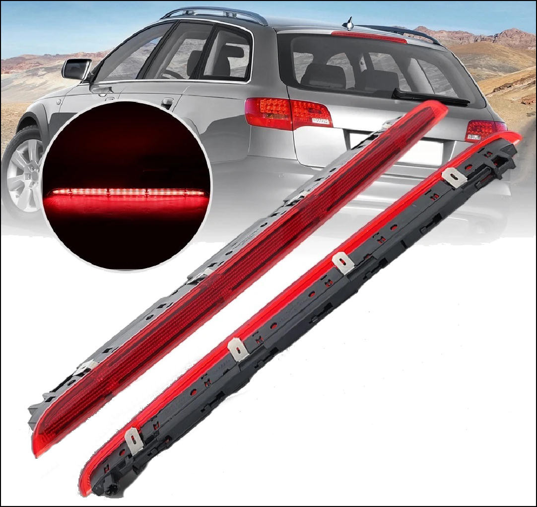 リアハイレベルブレーキランプ ハイマウントブレーキライトアセンブリ A6 用 と互換性のあるAVANT S6 C6 2005-201 テール ライトアセンブリ 車用リアテールライトカバーアセンブリ、ブレーキストップライト（電球なし）と互換性のあるチェロキーメルセデス用 リアハイ ... For A6 S6 C5 AVANT 1998-2005 ブレーキライト リアハイマウントレベルストップランプアセンブリ 3rd 3