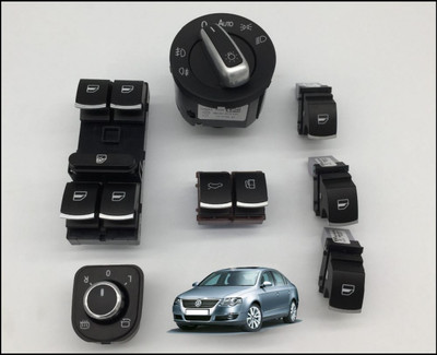 VW VOLKSWAGEN INTERIOR SWITCH KIT PASSAT B6 7 PC OEM CHROME 2006 2007 2008 2009 2010 5ND941431B 5ND959857 5ND959565A 5ND959855 35D959903 3C0959903