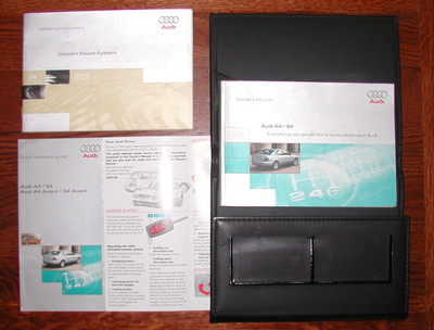 GENUINE FACTORY HANDBOOK SET AUDI A4 S4 B5.5 8D SEDAN FACELIFT PRINTED 1998