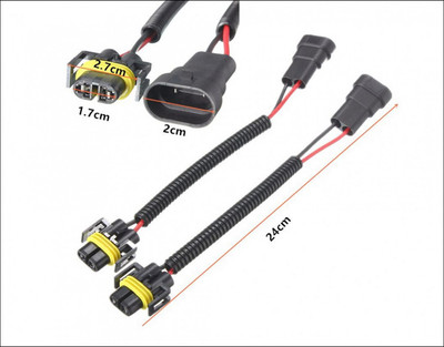 9006 HARNESS TO H8/H11 FOGLIGHT BULB WIRING ADAPTERS PAIR VW  VOLKSWAGEN GOLF MK5 MK6