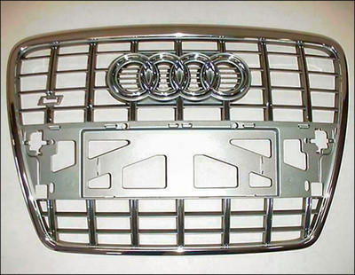 AUDI A6 S6 C6 FRONT RADIATOR GRILLE GLOSS BLACK CHROME OE OEM 4F0853651AJ NEW AFTERMARKET